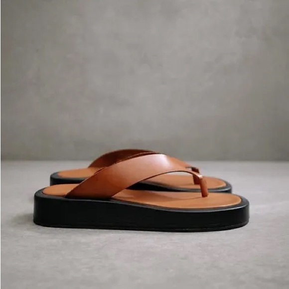 Alohas Overcast Sandals in Tan/Black - Picture 3 of 7